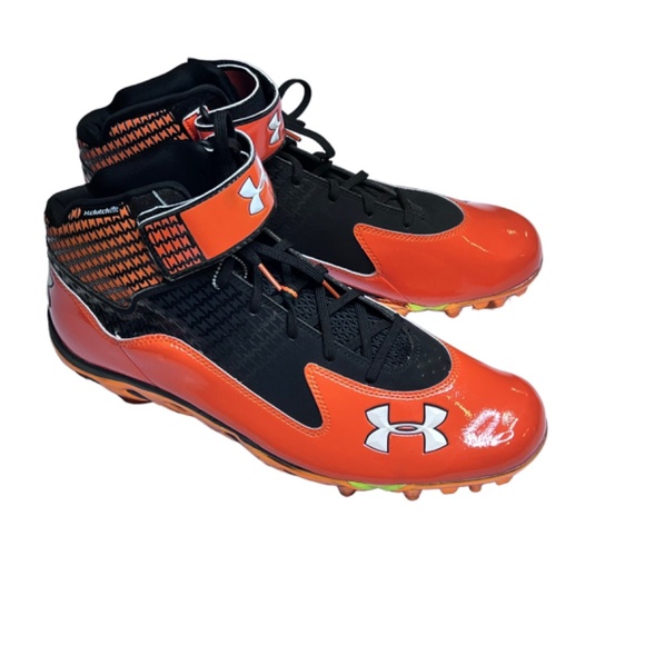 Under Armour Spine Football Cleats Glossy Orange NWOT main image 13